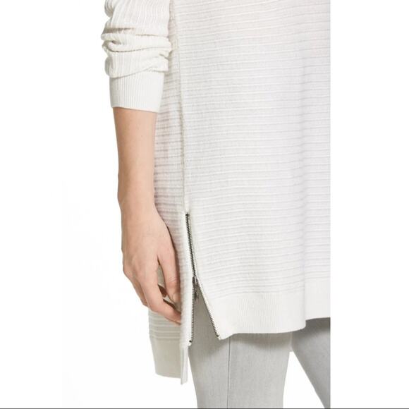 Trouve Side Zip Sweater Tunic - White - Small - Picture 15 of 16